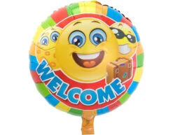 Helium Ballon Emoticon Welcome 43cm Leeg