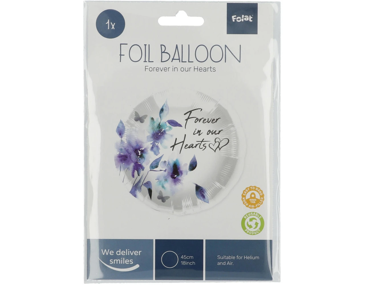 Helium Ballon Forever In Our Hearts Leeg 45cm 3 Helium Ballon Forever In Our Hearts Leeg 45cm - Afbeelding 3