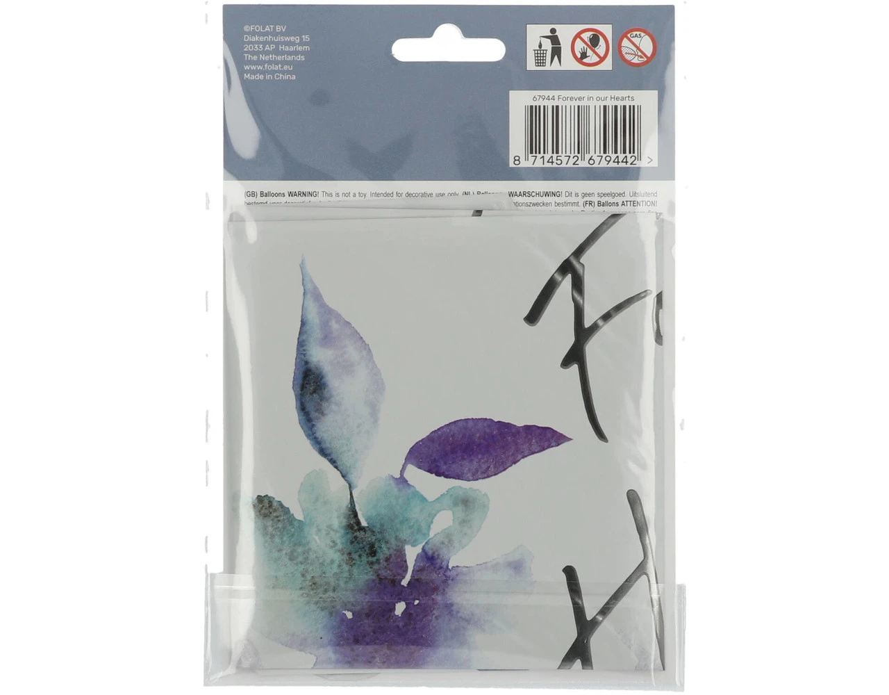 Helium Ballon Forever In Our Hearts Leeg 45cm 4 Helium Ballon Forever In Our Hearts Leeg 45cm - Afbeelding 4