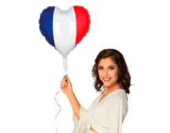 Helium Ballon Frankrijk Hart 45cm