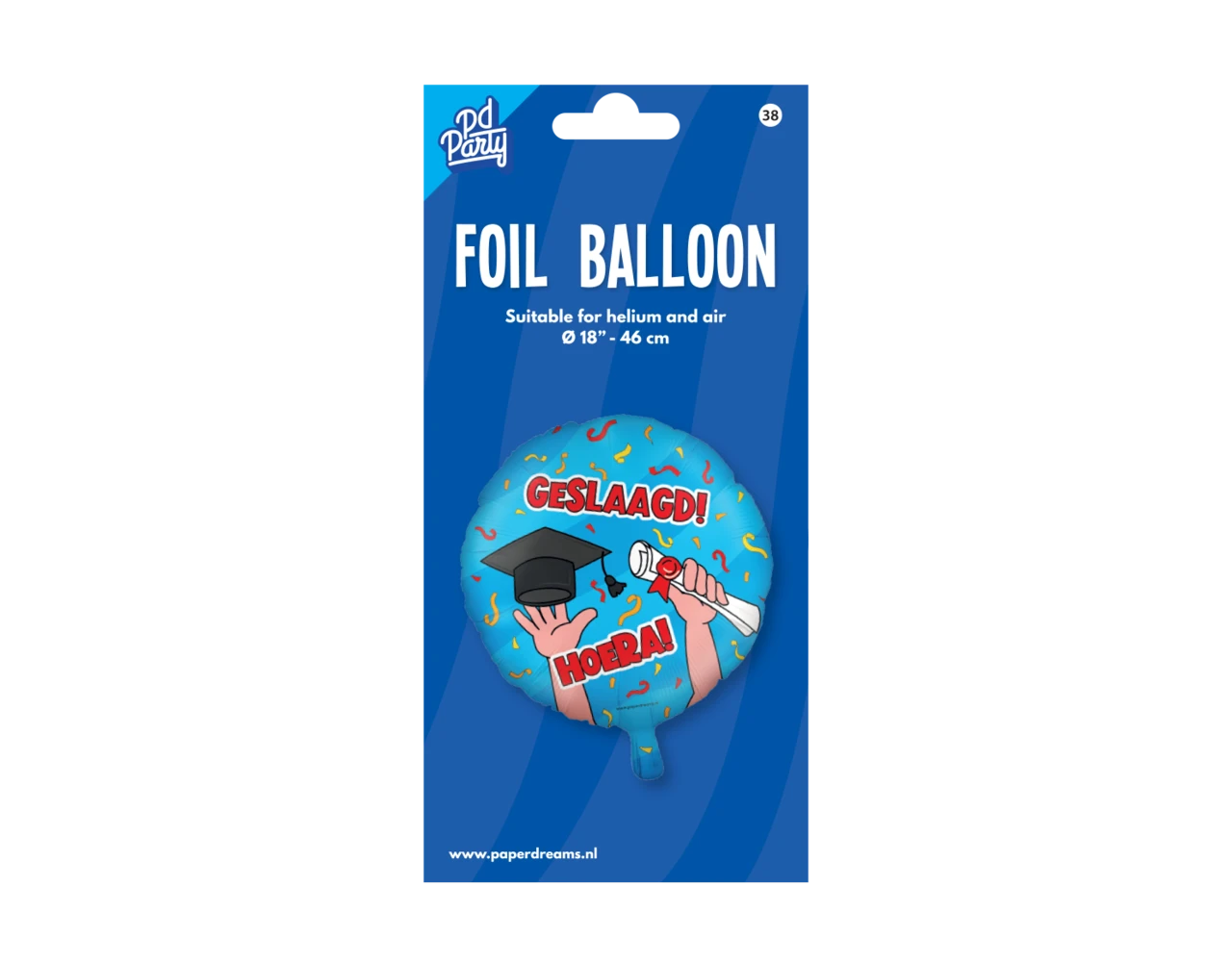 Helium Ballon Geslaagd Leeg 30cm 2 Helium Ballon Geslaagd Leeg 30cm - Afbeelding 2