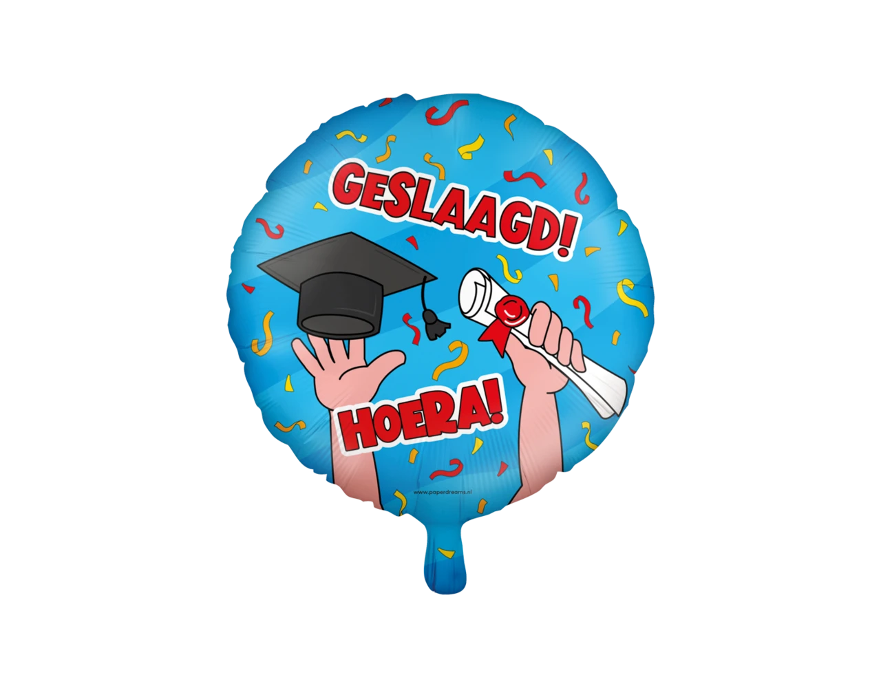 Helium Ballon Geslaagd Leeg 30cm 1 Helium Ballon Geslaagd Leeg 30cm