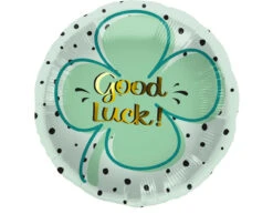 Helium Ballon Good Luck Klaver Leeg 45cm