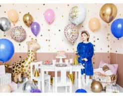 Helium Ballon Happy Birthday Bloemen Roze Leeg 45cm -Feestspullen Winkel helium ballon happy birthday bloemen roze leeg 45c 2