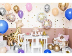 Helium Ballon Happy Birthday Bloemen Roze Leeg 45cm -Feestspullen Winkel helium ballon happy birthday bloemen roze leeg 45c 3