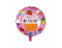 Helium Ballon Happy Birthday Cupcakes 45cm Leeg