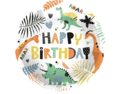Helium Ballon Happy Birthday Dino Leeg 45cm