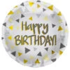 Helium Ballon Happy Birthday Driehoek Leeg 45cm