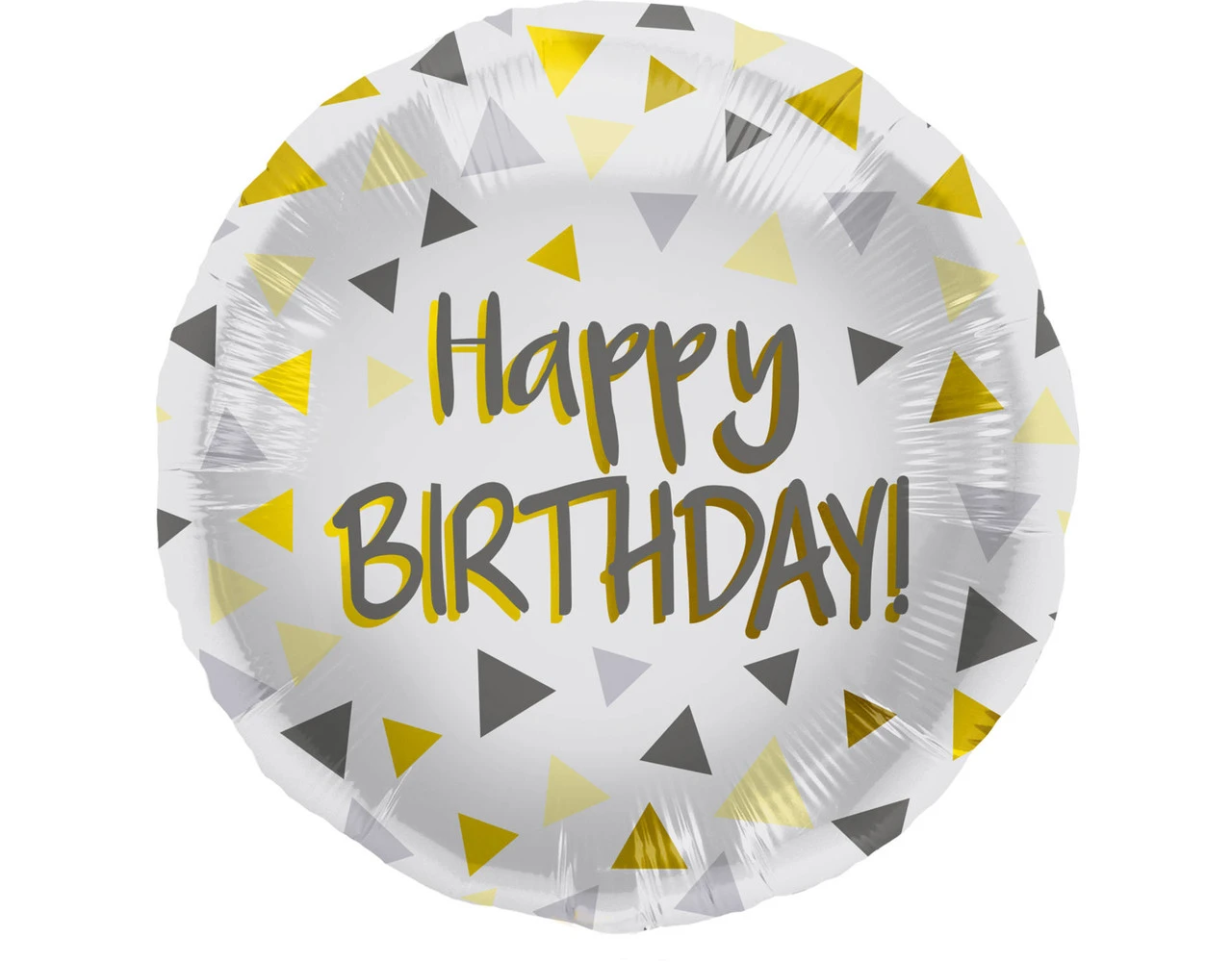 Helium Ballon Happy Birthday Driehoek Leeg 45cm 1 Helium Ballon Happy Birthday Driehoek Leeg 45cm