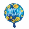 Helium Ballon Happy Birthday Emoji 45cm Leeg