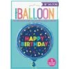 Helium Ballon Happy Birthday Feesthoedjes 45cm Leeg