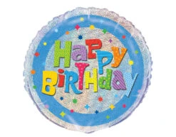Helium Ballon Happy Birthday Glitters 45cm Leeg