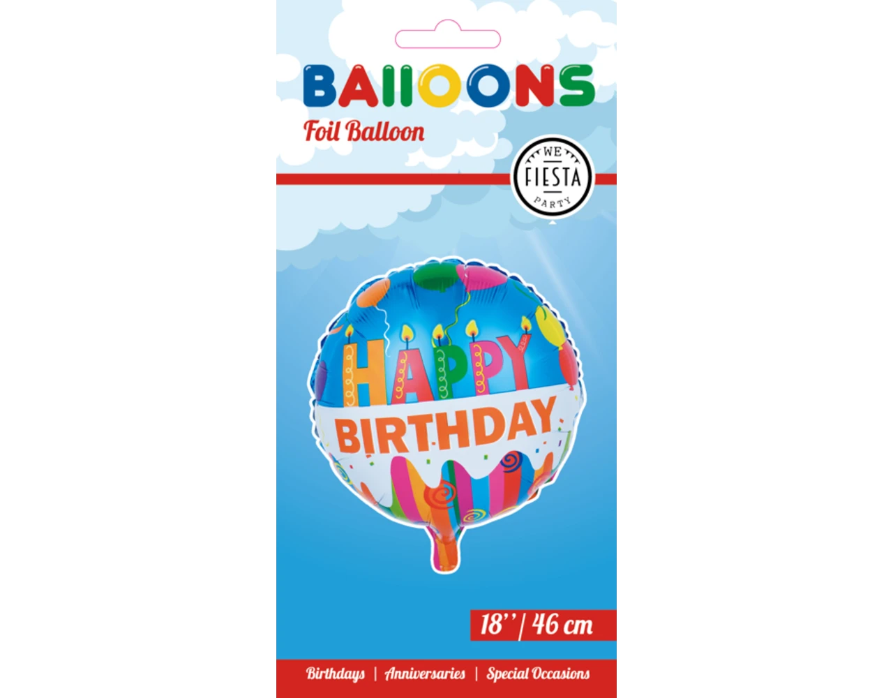 Helium Ballon Happy Birthday Kaarsjes Versiering 45cm Leeg 2 Helium Ballon Happy Birthday Kaarsjes Versiering 45cm Leeg - Afbeelding 2