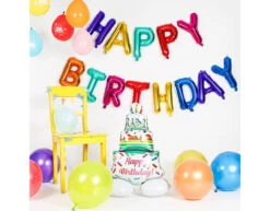 Helium Ballon Happy Birthday Leeg 36cm -Feestspullen Winkel helium ballon happy birthday leeg 36cm 3