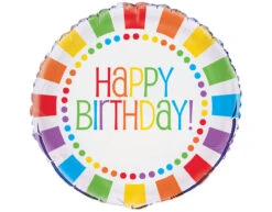 Helium Ballon Happy Birthday Prijzenrad 45cm Leeg