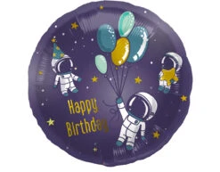 Helium Ballon Happy Birthday Ruimte Leeg 45cm