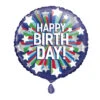 Helium Ballon Happy Birthday Sterren 45cm Leeg
