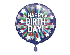Helium Ballon Happy Birthday Sterren 45cm Leeg