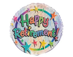 Helium Ballon Happy Retirement 45cm Leeg