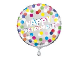 Helium Ballon Happy Retirement Gekleurd 45cm Leeg.