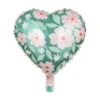 Helium Ballon Hart Bloemen Leeg 45cm