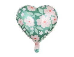 Helium Ballon Hart Bloemen Leeg 45cm