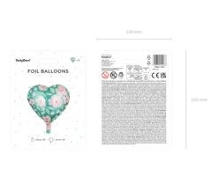 Helium Ballon Hart Bloemen Leeg 45cm -Feestspullen Winkel helium ballon hart bloemen leeg 45cm 6