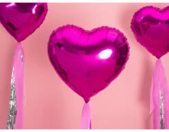 Helium Ballon Hart Fuchsia Leeg 45cm -Feestspullen Winkel helium ballon hart fuchsia leeg 45cm 2