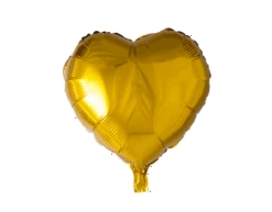 Helium Ballon Hart Goud 45cm Leeg