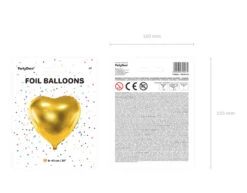 Helium Ballon Hart Goud Leeg 61cm -Feestspullen Winkel helium ballon hart goud leeg 61cm 5