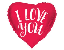 Helium Ballon Hart I Love You Rood Leeg 45cm