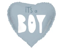 Helium Ballon Hart It'S A Boy Blauw Leeg 45cm