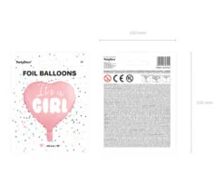 Helium Ballon Hart It'S A Girl Leeg 45cm -Feestspullen Winkel helium ballon hart its a girl leeg 45cm 5