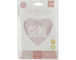 Helium Ballon Hart It'S A Girl Roze Leeg 45cm -Feestspullen Winkel helium ballon hart its a girl roze leeg 45cm 2