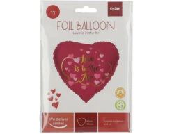 Helium Ballon Hart Love Is In The Air Leeg 45cm -Feestspullen Winkel helium ballon hart love is in the air leeg 45cm 2