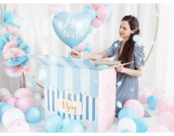 Helium Ballon Hart Mom To Be Blauw Leeg 35cm -Feestspullen Winkel helium ballon hart mom to be blauw leeg 35cm 3