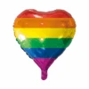 Helium Ballon Hart Regenboog 45cm Leeg
