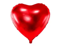 Helium Ballon Hart Rood Leeg 45cm