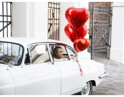 Helium Ballon Hart Rood Leeg 61cm -Feestspullen Winkel helium ballon hart rood leeg 61cm 2