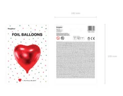Helium Ballon Hart Rood Leeg 73cm -Feestspullen Winkel helium ballon hart rood leeg 73cm 3