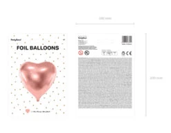 Helium Ballon Hart Rose Goud Leeg 73cm -Feestspullen Winkel helium ballon hart rose goud leeg 73cm 2