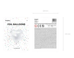 Helium Ballon Hart Wit Leeg 61cm -Feestspullen Winkel helium ballon hart wit leeg 61cm 2