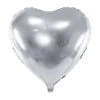 Helium Ballon Hart Zilver Leeg 61cm