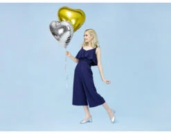 Helium Ballon Hart Zilver Leeg 61cm -Feestspullen Winkel helium ballon hart zilver leeg 61cm 3