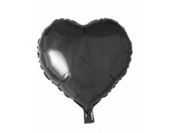 Helium Ballon Hart Zwart 46cm Leeg