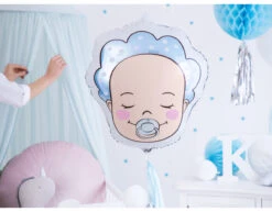 Helium Ballon Hoofd Baby Jongen Leeg 45cm -Feestspullen Winkel helium ballon hoofd baby jongen leeg 45cm 2