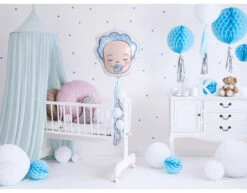 Helium Ballon Hoofd Baby Jongen Leeg 45cm -Feestspullen Winkel helium ballon hoofd baby jongen leeg 45cm 3