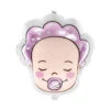 Helium Ballon Hoofd Baby Meisje Leeg 45cm