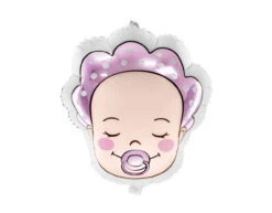 Helium Ballon Hoofd Baby Meisje Leeg 45cm