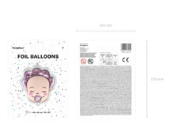 Helium Ballon Hoofd Baby Meisje Leeg 45cm -Feestspullen Winkel helium ballon hoofd baby meisje leeg 45cm 4